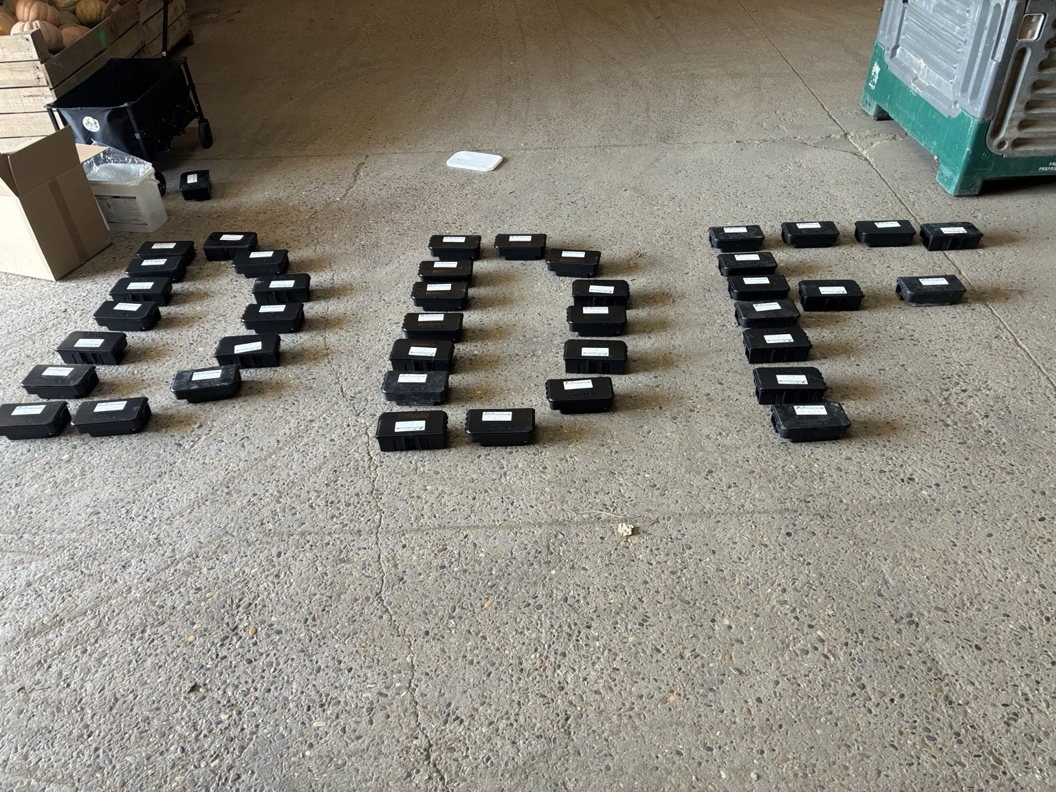 Postes de dératisation numérotés avant installation