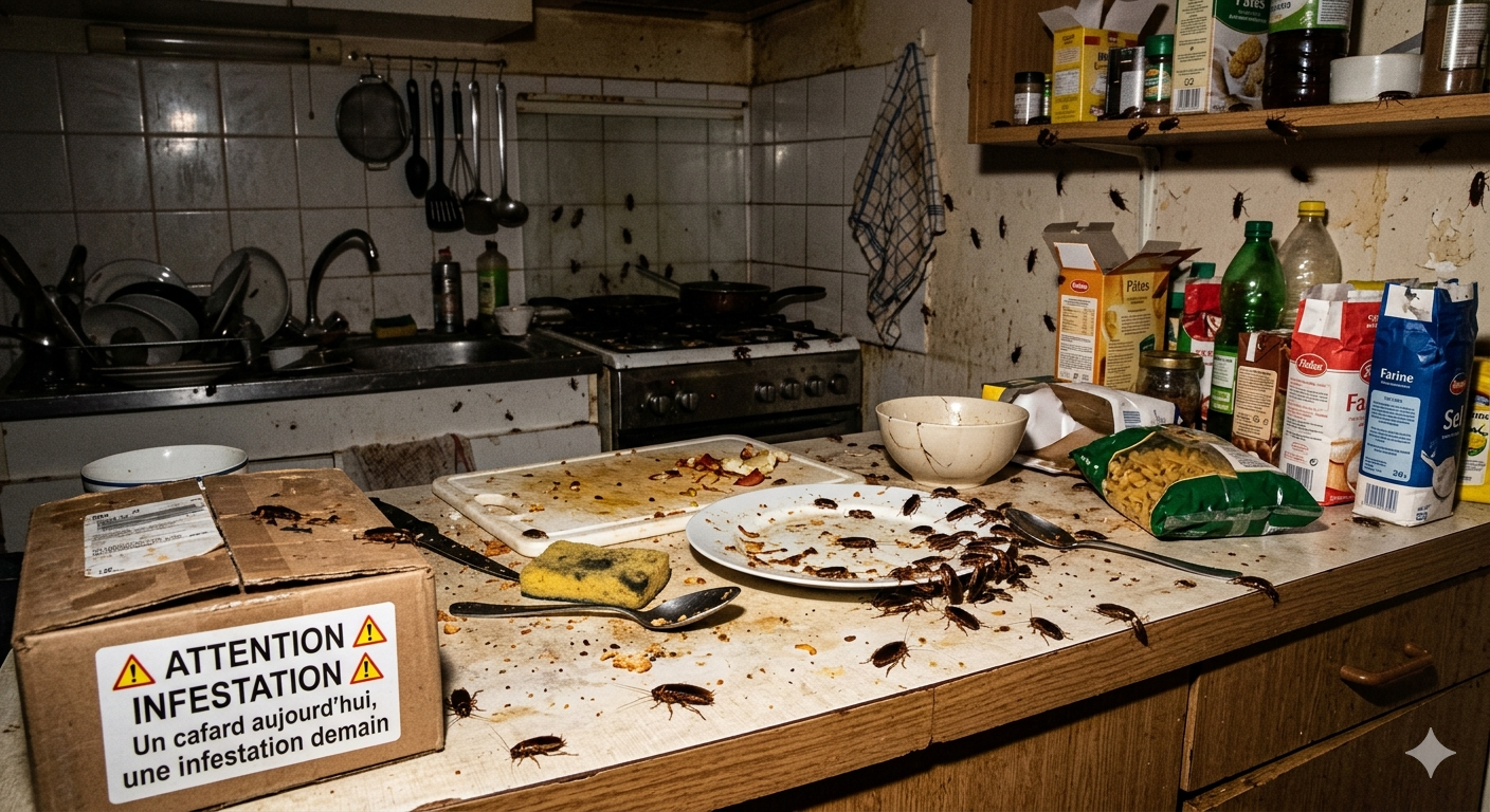 Blatte observée lors d’une inspection